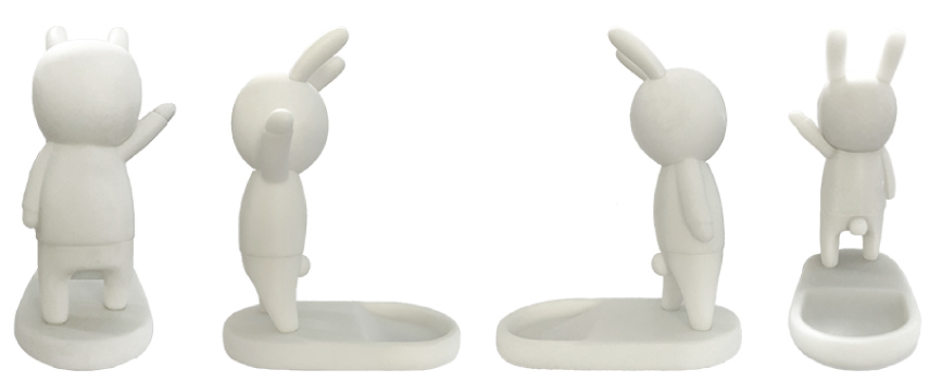 NIKUQ WORKS様ウサギのウーフィギュア　体温計置き 3Dデータからフィギュア化　小ロット　3D出力イメージ